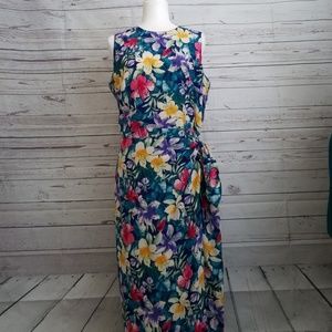 Maggy London Vintage  flower print long dress